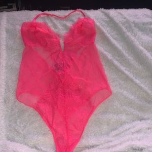 Victoria secret hot pink teddy Xl